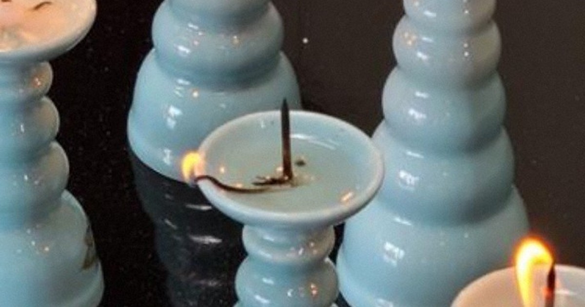 陶器製燭台 1匁～5匁用 陶器燭台 黒備前 – 大森和蝋燭屋