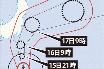 台風7号　あすにも関東・東北へ　交通、多数運休に