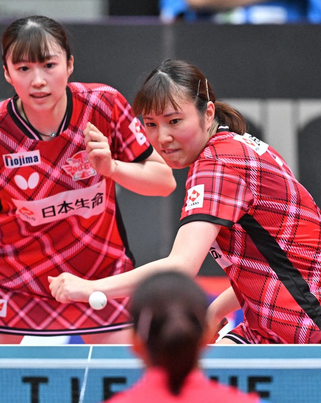 卓球　Tリーグ　木下アビエル神奈川　平野美宇　長崎美柚　応援タオル 卓球Tリーグ女子 木下アビエル神奈川が勝利 [写真特集1/21