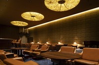 The low-seating sofas make the ceiling space seem more spacious when seated, as seen at the Grand Prince Hotel Shin Takanawa's Asama Main Bar in in Tokyo's Minato Ward on July 16, 2024. (Mainichi/Akihiro Ogomori)