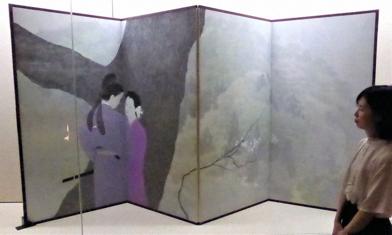 1300年前の恋、思いはせ 日本画の名作展示 16日まで 明日香