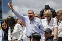 Opposition presidential candidate Edmundo Gonzalez leads a demonstration against the official election results that declared that President Nicolas Maduro won reelection in Caracas, Venezuela, on July 30, 2024. (AP Photo/Cristian Hernandez, File)