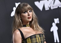 Taylor Swift arrives at the MTV Video Music Awards on Sept. 11, 2024, at UBS Arena in Elmont, N.Y. (Photo by Evan Agostini/Invision/AP)