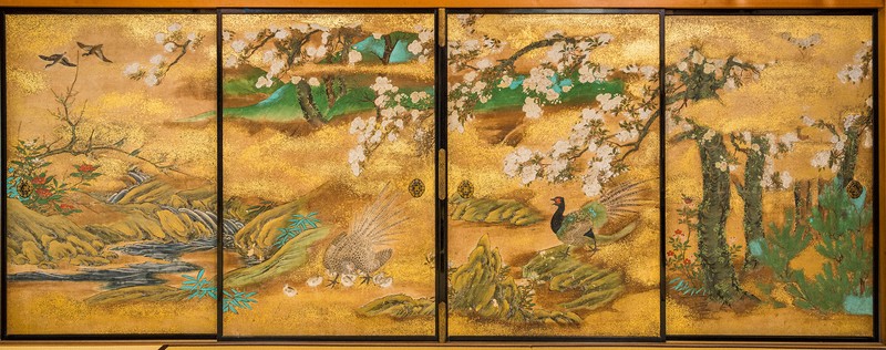 青森の旧家のふすま絵、大英博物館所蔵のものと同一作者、一連作品か