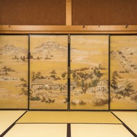 青森の旧家のふすま絵、大英博物館所蔵のものと同一作者、一連作品か