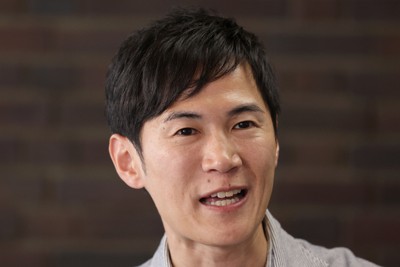 インタビューに答える石丸伸二・前広島県安芸高田市長＝東京都千代田区の毎日新聞東京本社で2024年9月12日、尾籠章裕撮影