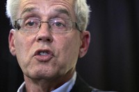  Former Nissan Motor Co. executive Greg Kelly speaks during an interview with the Associated Press in Tokyo on Aug. 18, 2021. (AP Photo/Eugene Hoshiko, File)