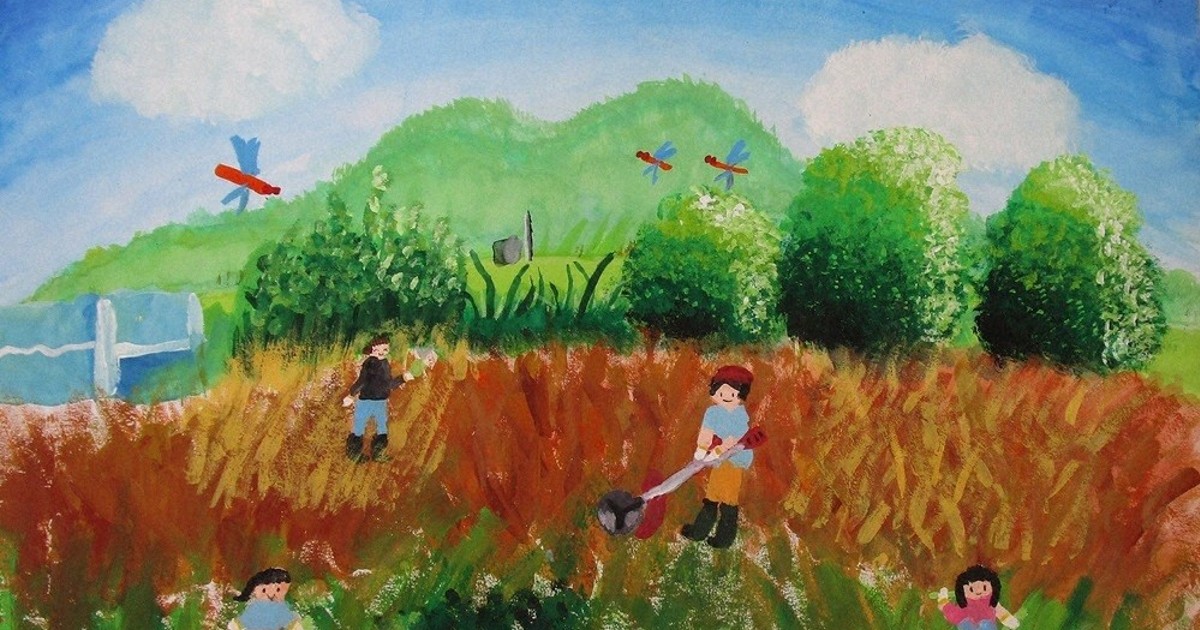 家族ふれあい絵画・ポスターコン 大賞に箕作小4年の西田さん 東近江