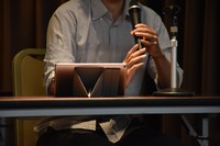 A man going by the name Yukihiko Nonami speaks about his painful experiences as a "blessed second-generation" member of the Family Federation for World Peace and Unification, on Sept. 21, 2024, in Tokyo. (Mainichi/Shota Harumashi)