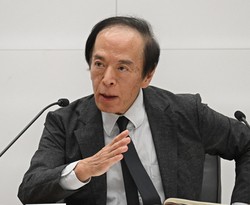 「時間的余裕ができた」と追加利上げを急がない考えを示した日銀の植田和男総裁＝東京都中央区で2024年9月20日、新宮巳美撮影