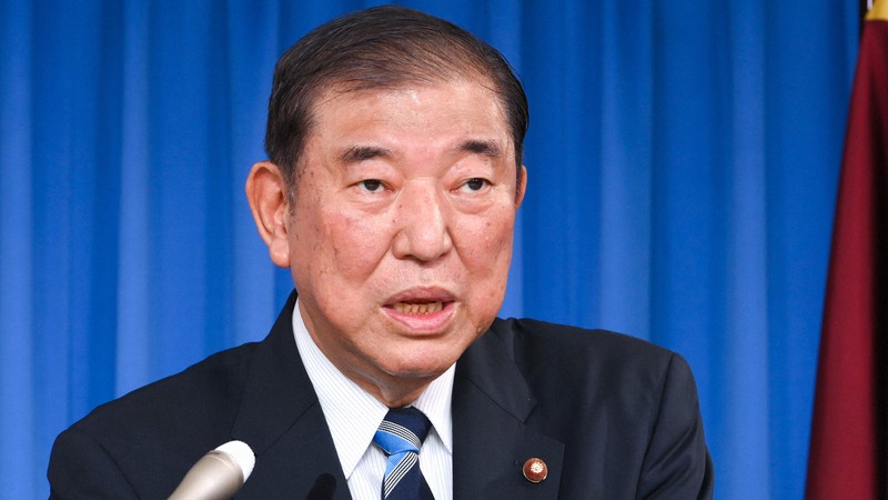 記者会見に臨む自民党の石破茂総裁。首相として原子力政策では何を語るのか＝東京都千代田区で2024年9月30日、渡部直樹撮影