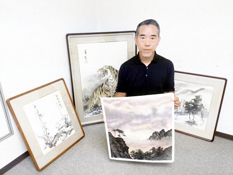 巳歳水墨画自分大切ものを人の為に使う福が集まる 名言との対話」3月28日。篠田桃紅「自分はゲテモノですが