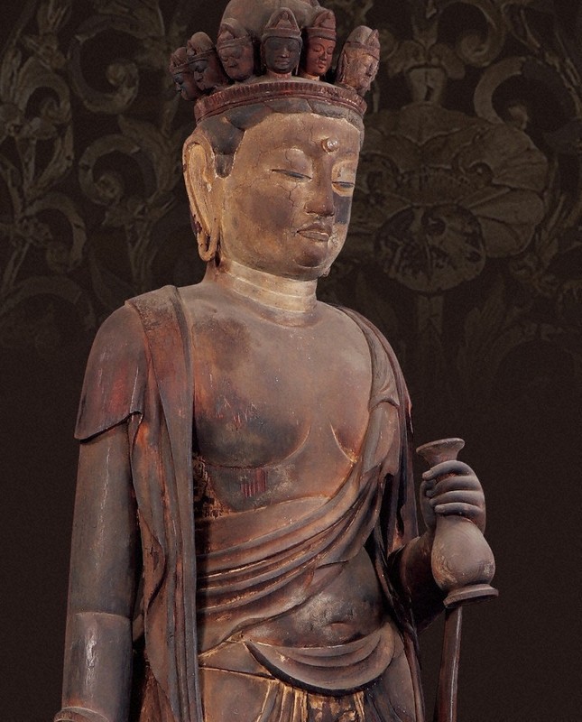 複製】十一面観音像 平安時代 108×50（㎝）（複製十一面観音像