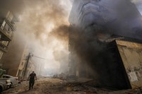 Smoke rises from the site of an Israeli airstrike in Dahiyeh, Beirut, Lebanon, on Oct. 2, 2024. (AP Photo/Hassan Ammar)