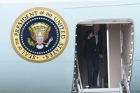 President Joe Biden boards Air Force One at Joint Base Andrews, Md., on Oct. 2, 2024. (AP Photo/Cliff Owen)