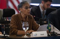 Brazilian Environment Minister Marina Silva attends the G20 environment and sustainability ministerial meeting in Rio de Janeiro, Brazil, on Oct. 3, 2024. (AP Photo/Bruna Prado)