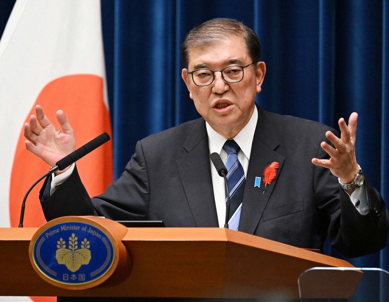 就任前はアベノミクスに批判的だった石破茂首相＝首相官邸で2024年10月9日、平田明浩撮影
