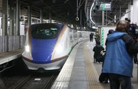 2021年11月に報道公開された上越新幹線の自動運転試験＝小川昌宏撮影