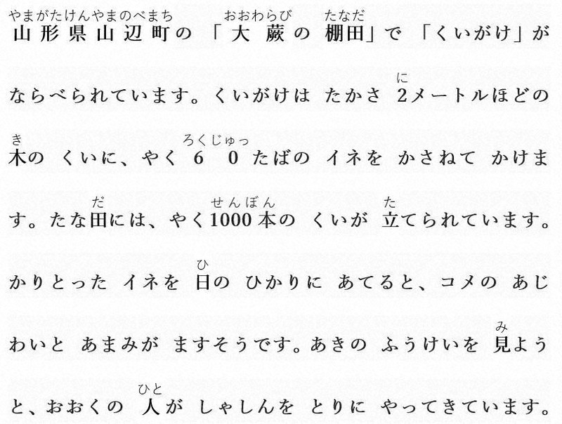 Easy Japanese news in translation Rice plants hung to dry at fields in