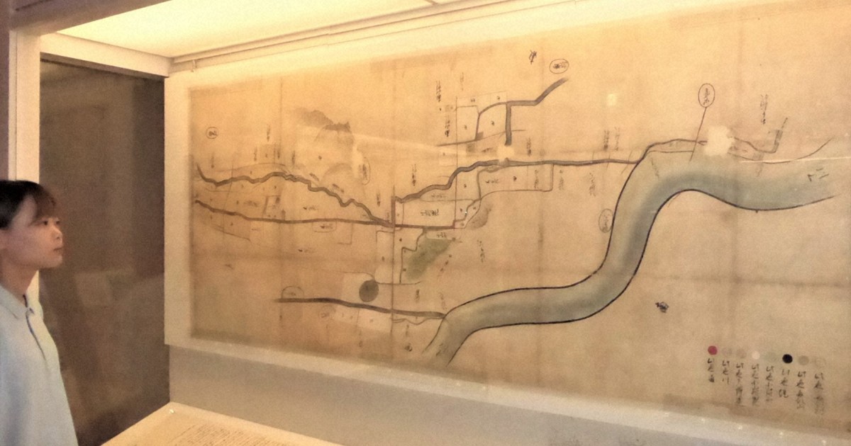 戦後まで続いた争い 江戸時代の水争い地図を初公開 奈良飛鳥資料館