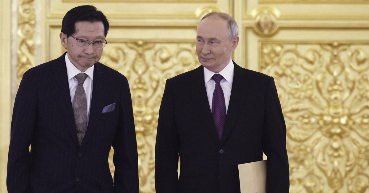 プーチン氏「非友好国との対立目指していない」 日本など新任大使に