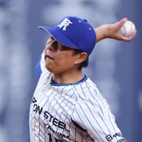 【日本製鉄鹿島－三菱自動車岡崎】日本製鉄鹿島の先発・山口直＝京セラドーム大阪で2024年11月6日、長澤凜太郎撮影