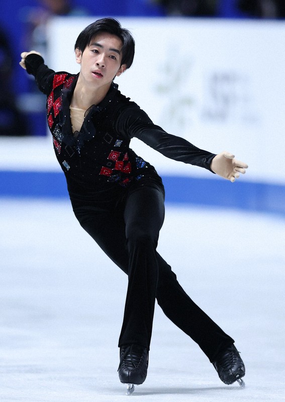 男子フリーで演技する壷井達也＝国立代々木競技場で2024年11月9日、猪飼健史撮影