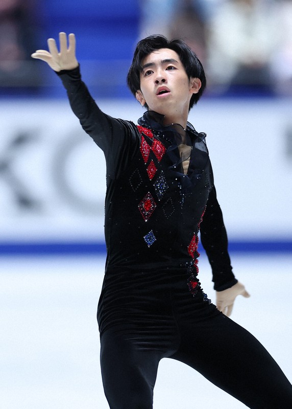 男子フリーで演技する壷井達也＝国立代々木競技場で2024年11月9日、猪飼健史撮影