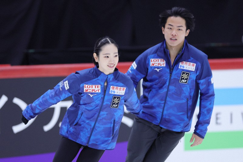 海外GP初出場の「ゆなすみ」が練習、リフト入念に フィンランド大会