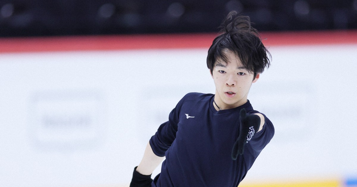 男子前日練習 連戦の鍵山は4回転ルッツ着氷 GPフィンランド大会 | 毎日新聞