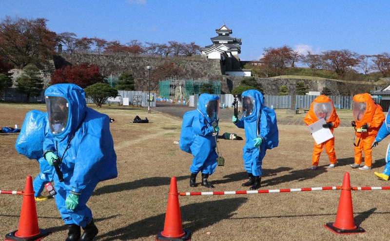県内初の国民保護訓練 白河・41機関と市民ら450人 テロに備え連携確認