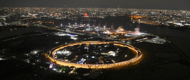 大阪・関西万博 EXPO2025 大屋根リング夜景ポスター B2大判サイズ