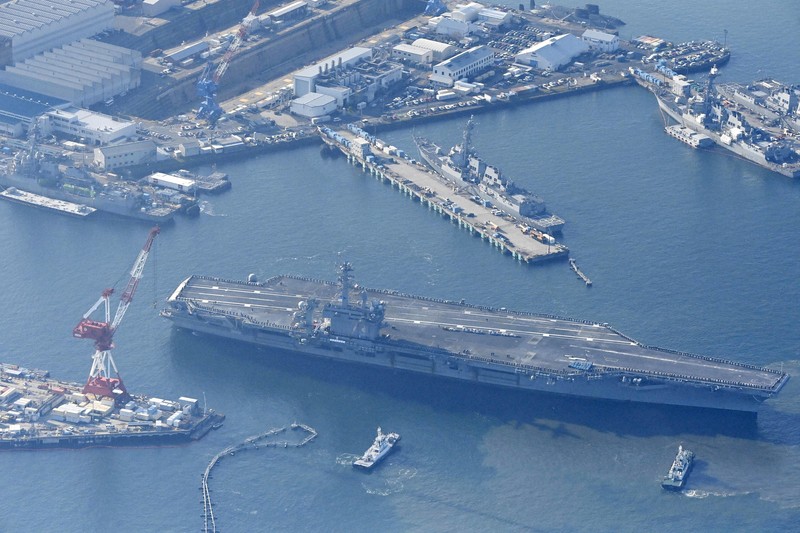 米原子力空母ジョージ・ワシントンが横須賀を出港 着艦訓練か | 毎日新聞
