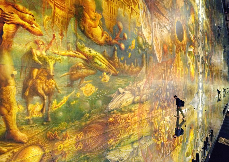 24色のペン：ギネス認定 世界最大の油彩画 [写真特集9/11] | 毎日新聞