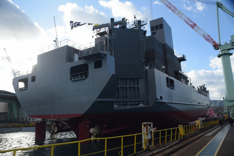 非売品‼️珍艦❗陸上自衛隊輸送艦ようこう進水記念写真 - ミリタリー