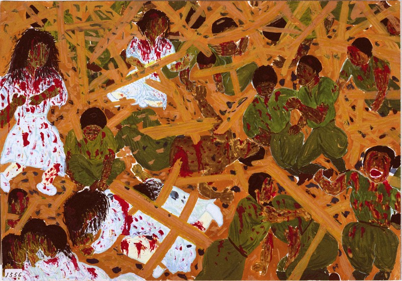 人類全体への遺言」 ヒロシマ伝える13枚の絵、オスロへ [写真特集1/13