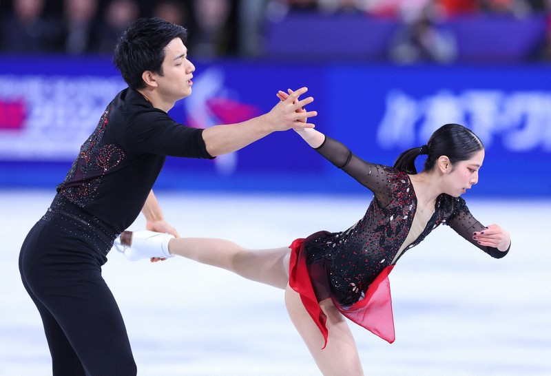 りくりゅう2位 フィギュアGPファイナル ペアフリー [写真特集1/13
