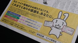 現行の健康保険証が12月2日以降は発行されなくなることを伝える政府広報の新聞広告＝2024年10月26日、清水健二撮影