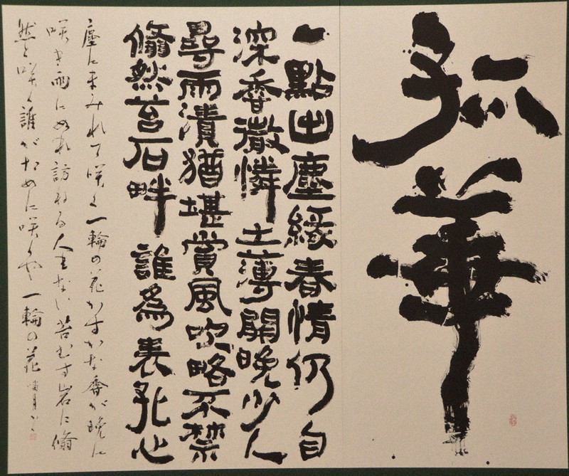 山梨書道協会展・教育書道展 一般の部大賞 高橋嘯月さん 県立美術館で