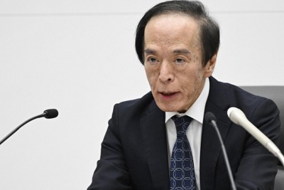 日銀の植田和男総裁。三つの壁を乗り越えられるか……＝2024年10月31日、藤井達也撮影