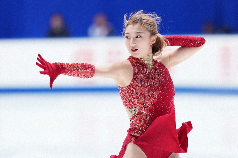 フィギュアスケート：フィギュアスケート 全日本選手権 女子SP 坂本