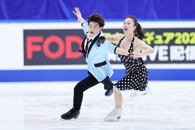 全日本フィギュア アイスダンス練習 うたまさ、あずしんが最終調整