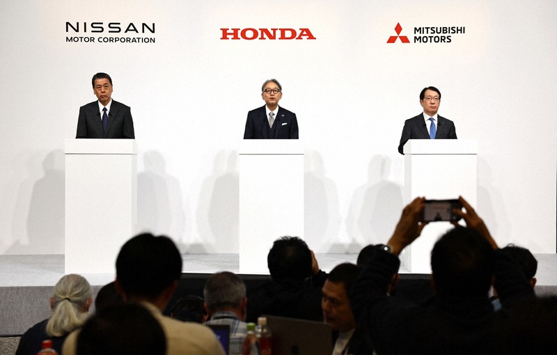 ホンダと日産、経営統合に向けた協議入りを発表 三菱自も合流 [写真