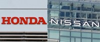 ホンダと日産自動車のロゴマーク。両社の経営統合は実現するのか