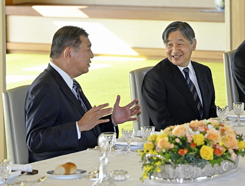 天皇陛下が石破首相や閣僚招き昼食会 コロナで中断、4年ぶり開催