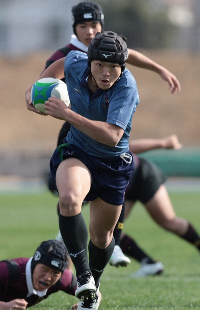 全国高校ラグビー：倉敷29－12九州学院 突き進む文武両道 宮崎凜（3年