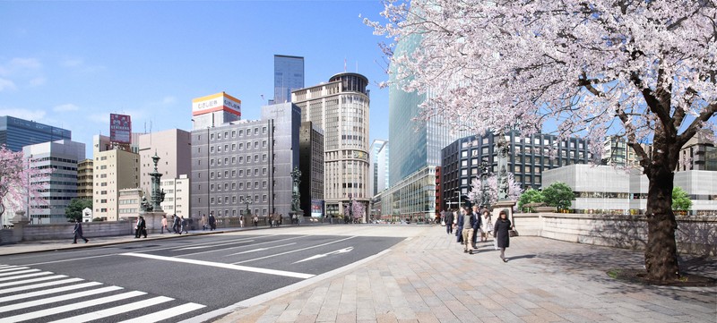 首都高速道路を地下に移設後の日本橋周辺のイメージ＝首都高速道路提供