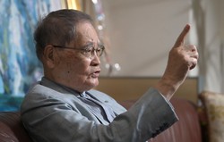 亀井静香氏＝北山夏帆撮影