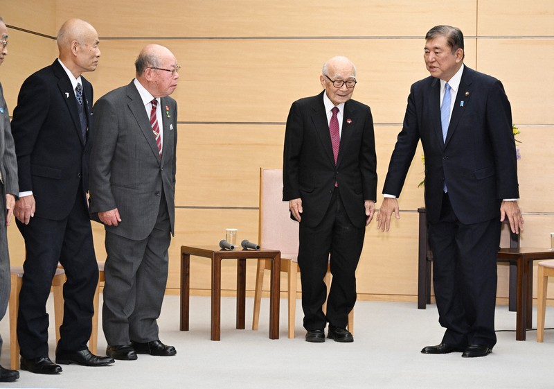 日本被団協が石破首相と面会 核禁条約オブザーバー参加を要請か | 毎日新聞