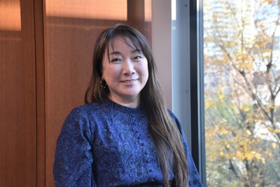作家の村山由佳さん＝東京都千代田区で2024年12月9日午後3時6分、松原由佳撮影